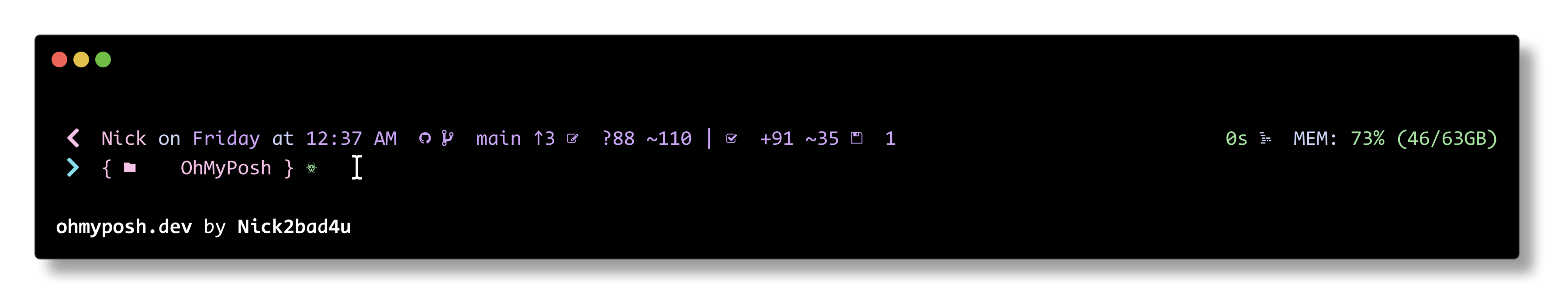 CatppuccinMocha theme preview