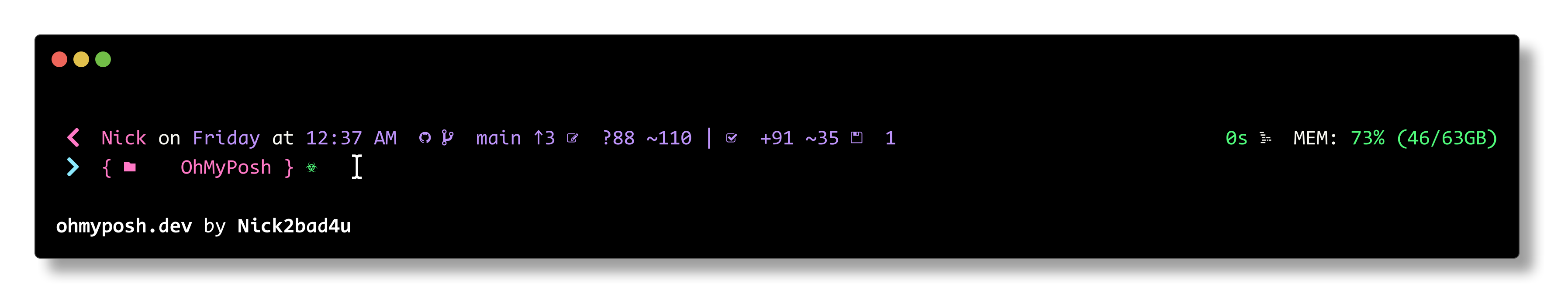 DraculaNight theme preview