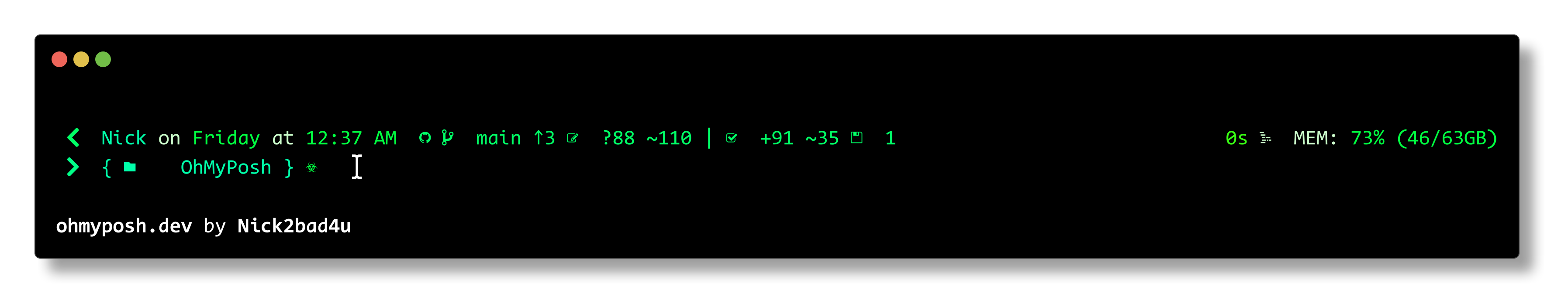 GreenMatrix theme preview