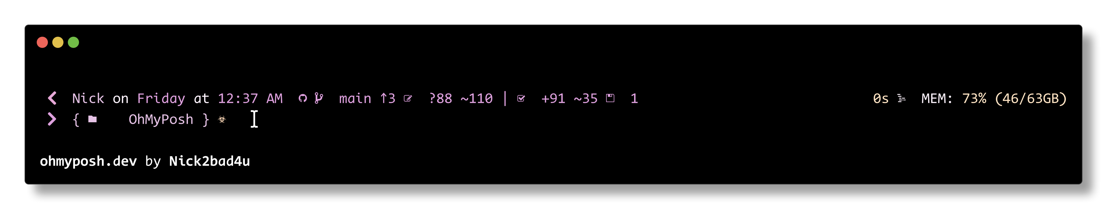 LavenderPeach theme preview