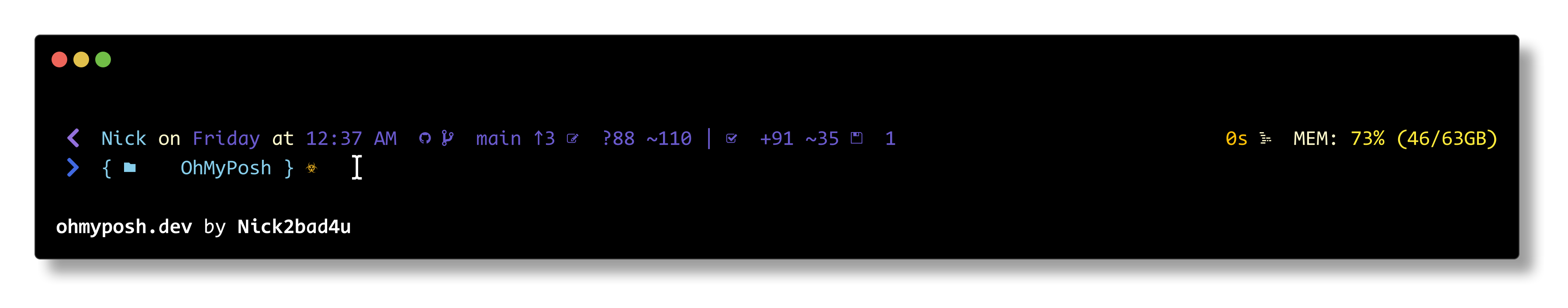MidnightGold theme preview