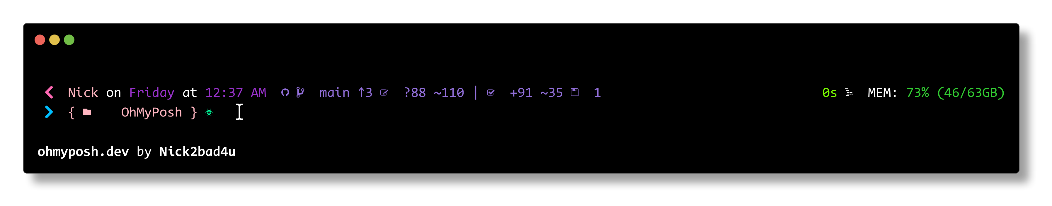 RainbowBright theme preview