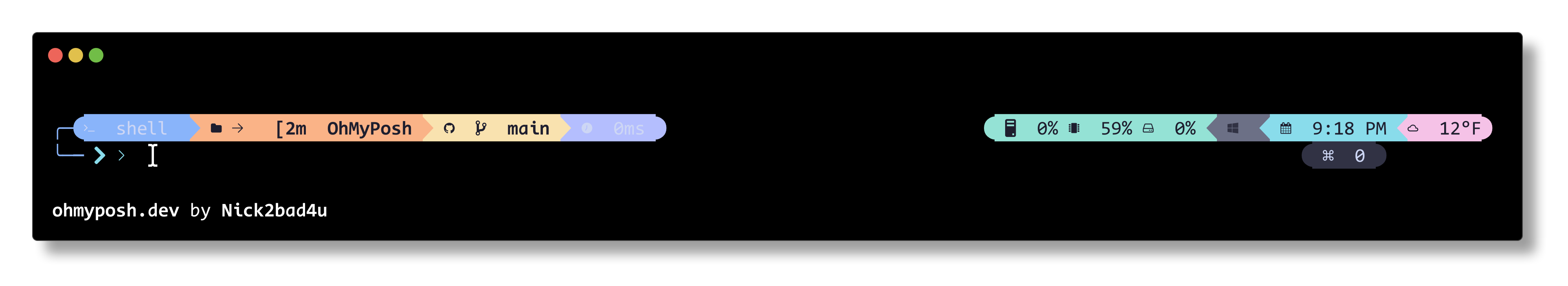 CatppuccinMocha theme preview