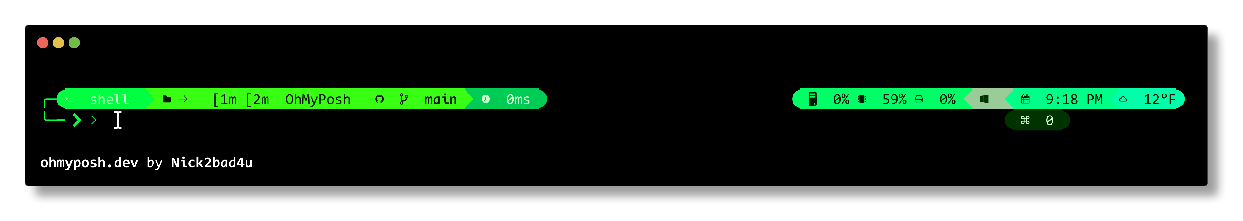 GreenMatrix theme preview