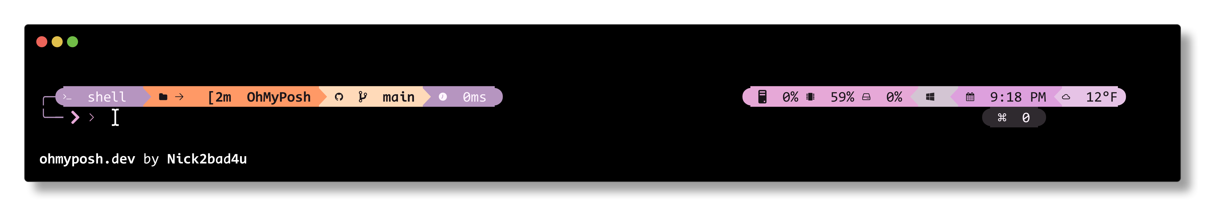 LavenderPeach theme preview