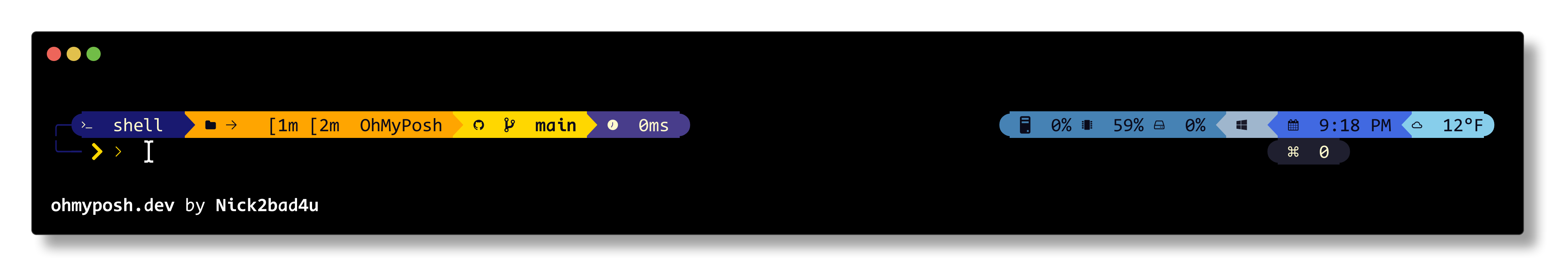 MidnightGold theme preview