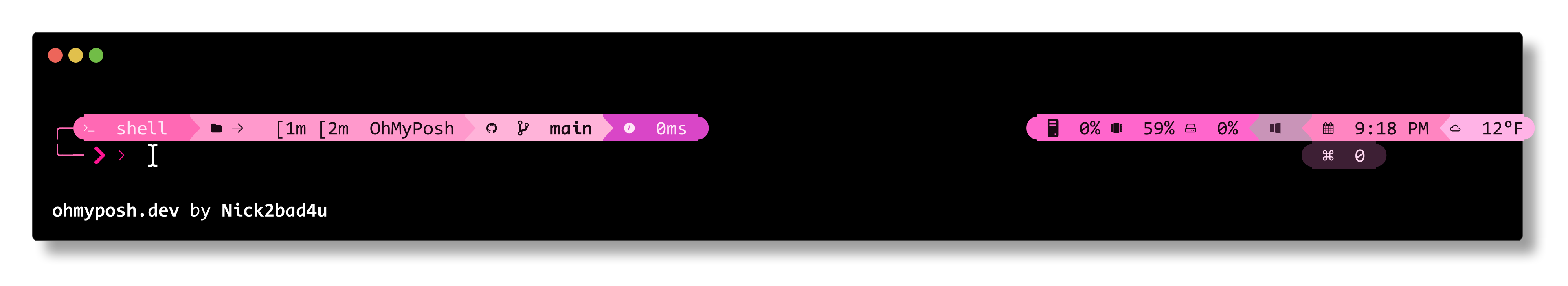 PinkParadise theme preview