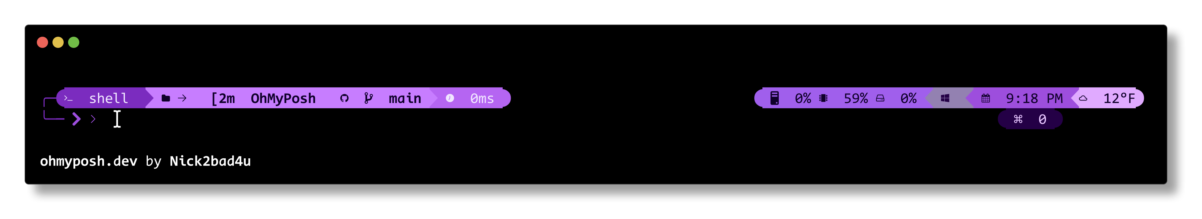 PurpleReign theme preview