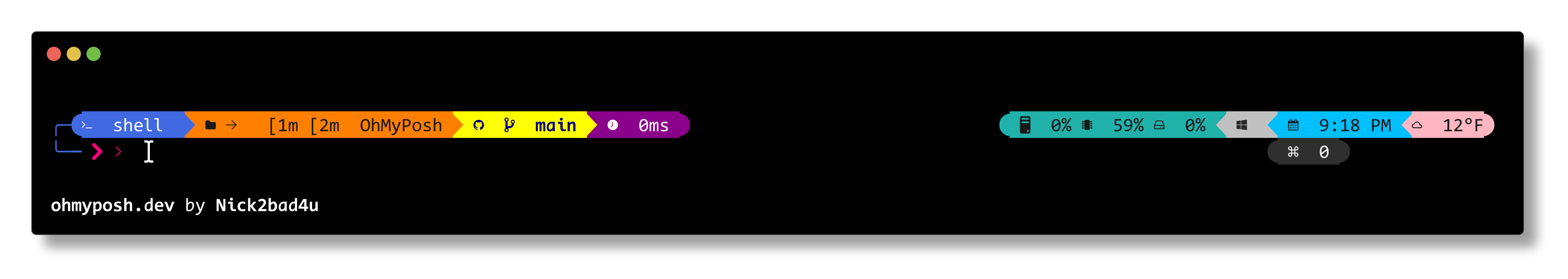 RainbowBright theme preview