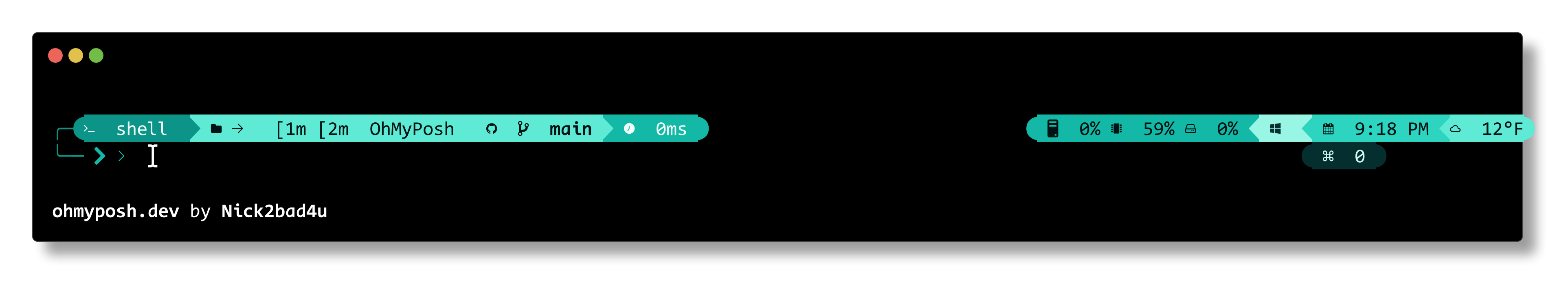 TealCyan theme preview