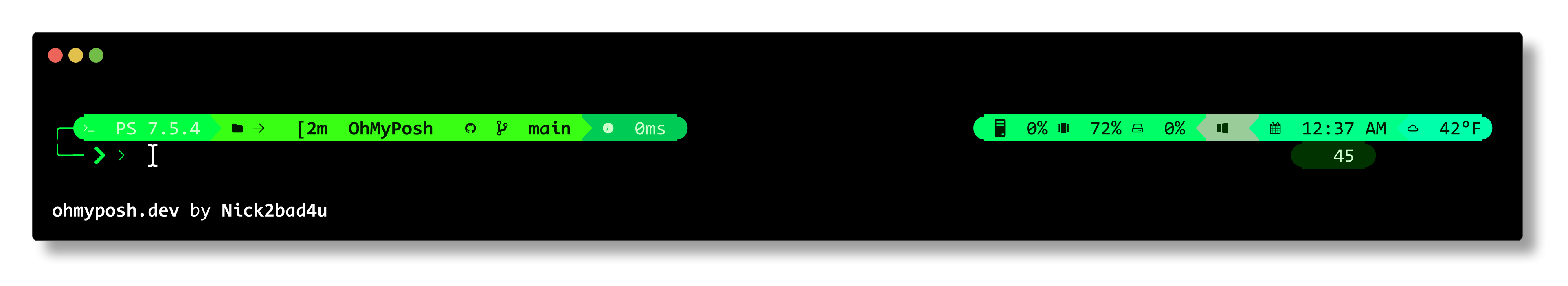 GreenMatrix theme preview