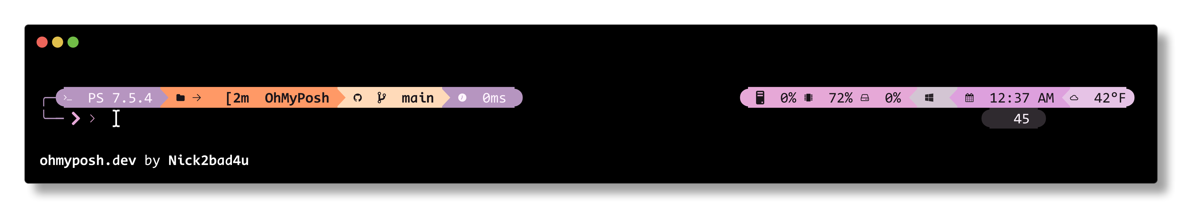 LavenderPeach theme preview