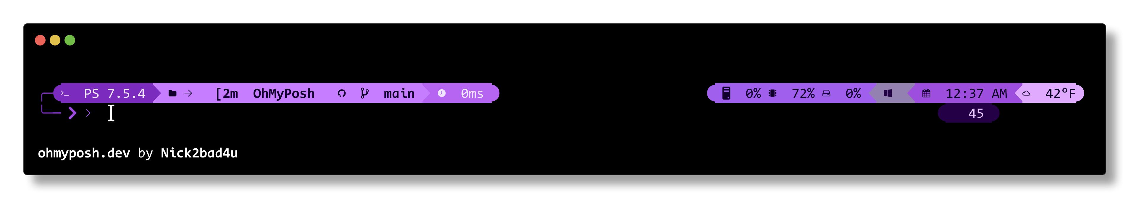 PurpleReign theme preview