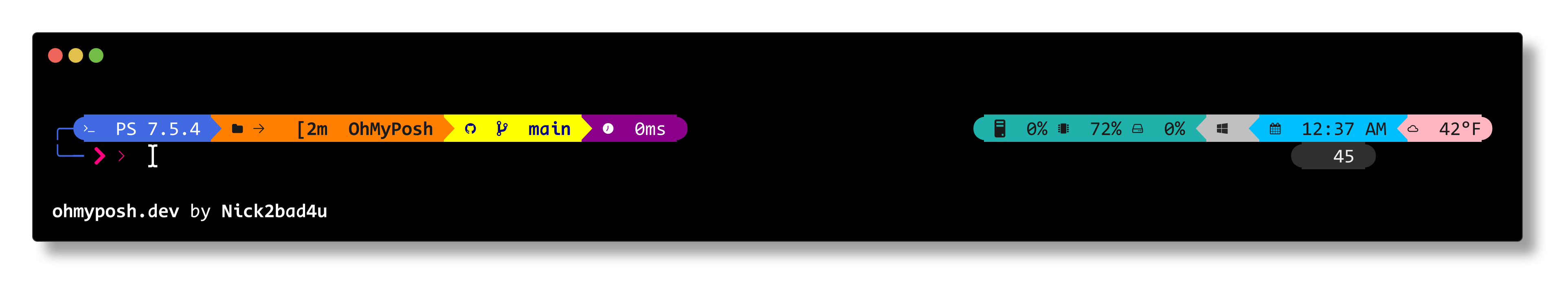RainbowBright theme preview