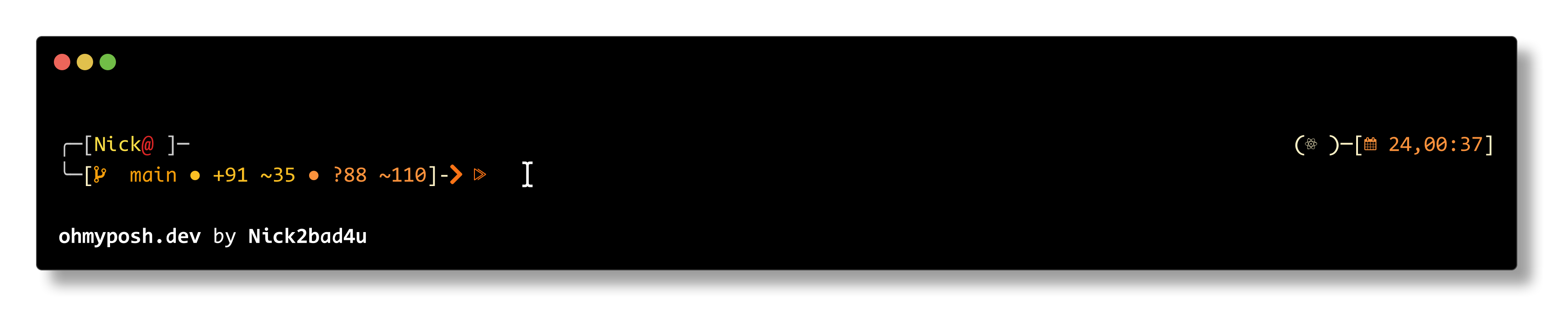 AmberSunset theme preview