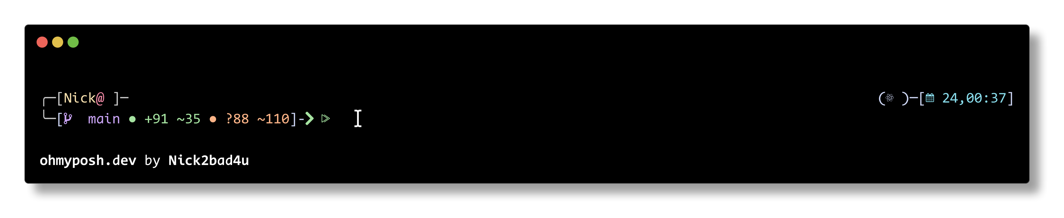 CatppuccinMocha theme preview