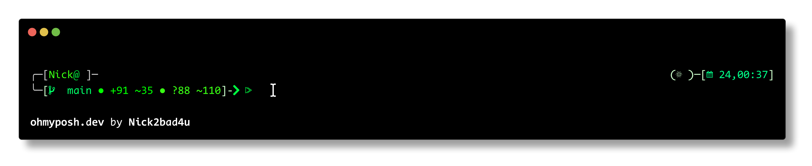 GreenMatrix theme preview
