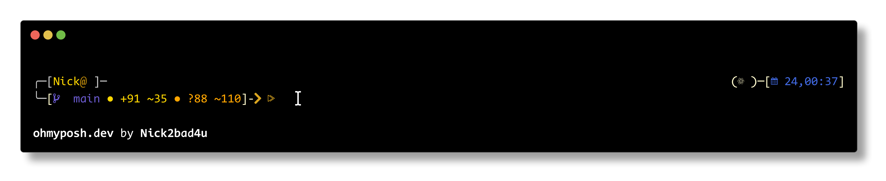 MidnightGold theme preview