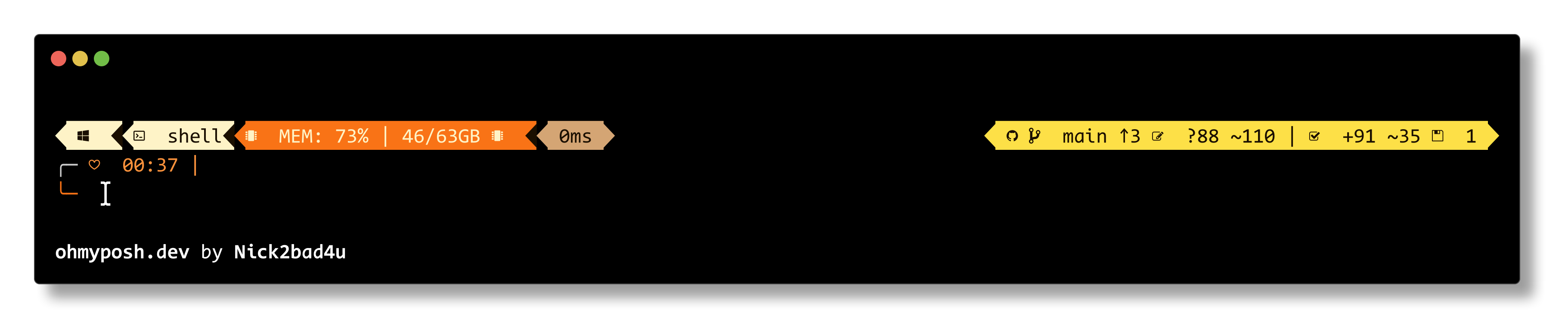 AmberSunset theme preview