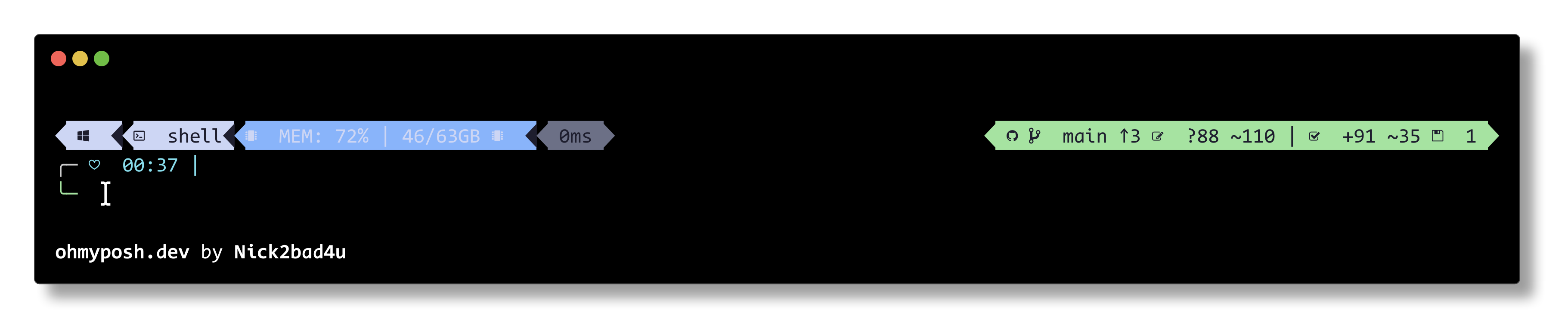 CatppuccinMocha theme preview