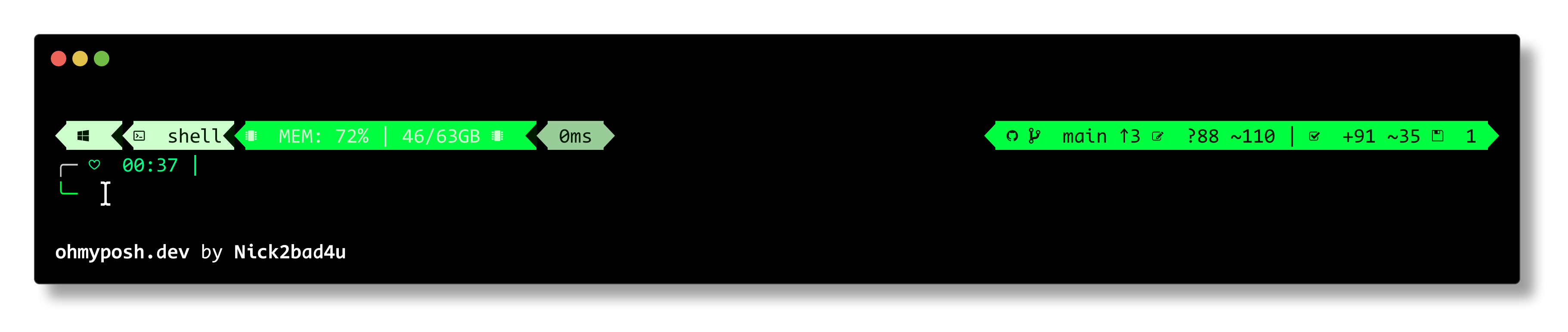 GreenMatrix theme preview