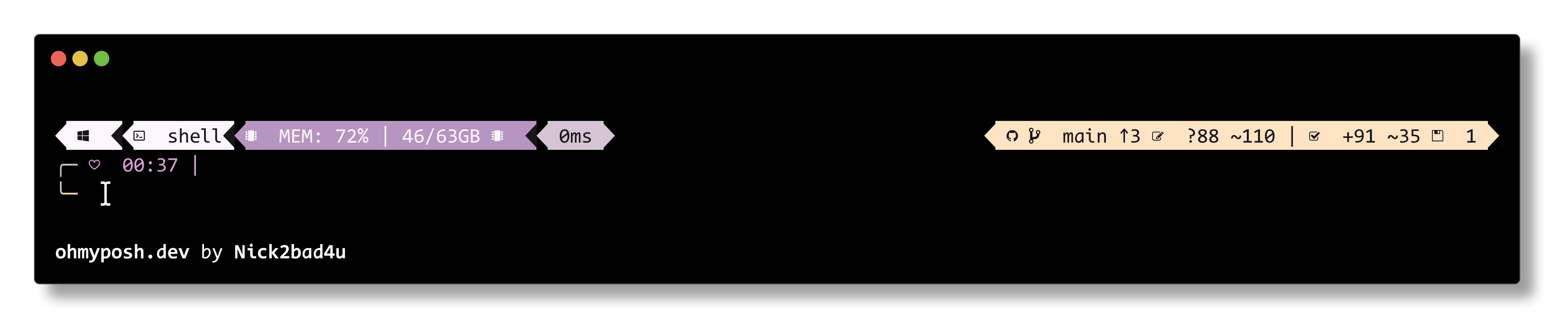 LavenderPeach theme preview