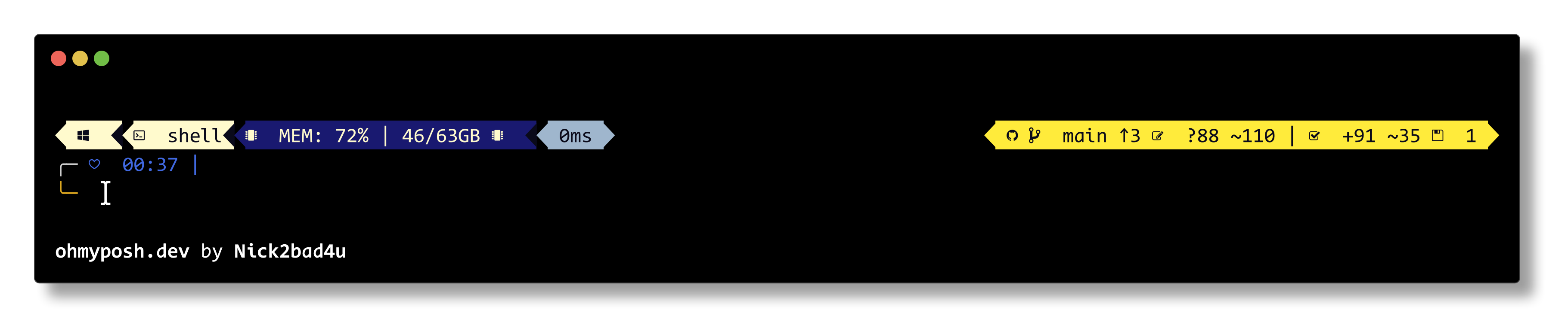 MidnightGold theme preview