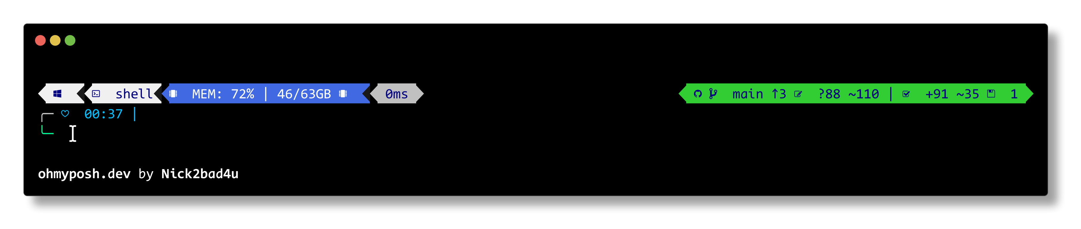 RainbowBright theme preview