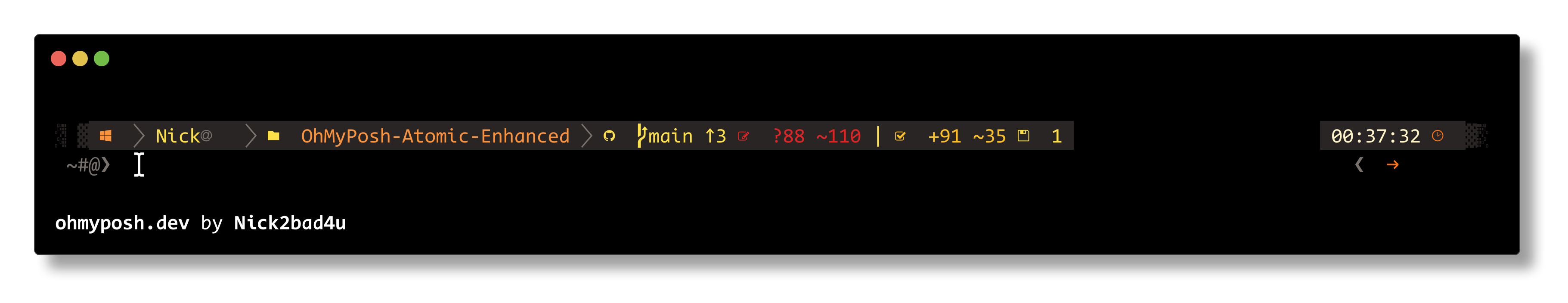 AmberSunset theme preview