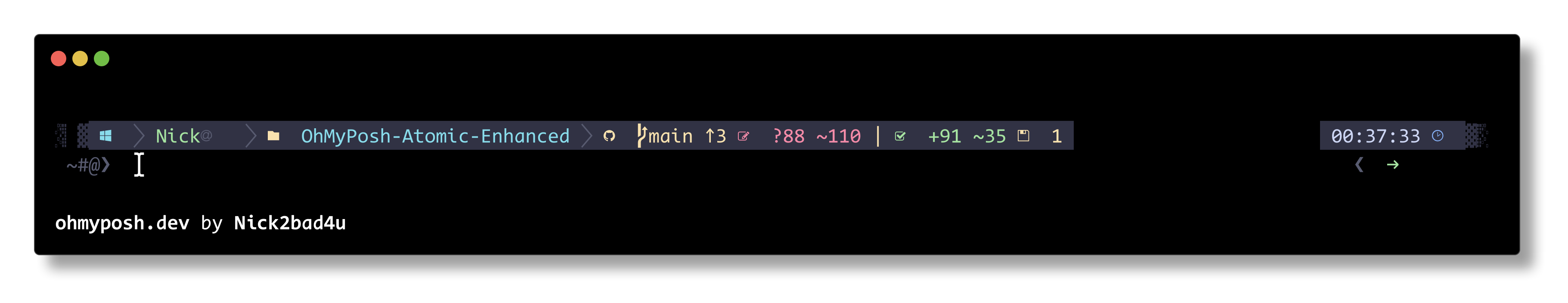 CatppuccinMocha theme preview