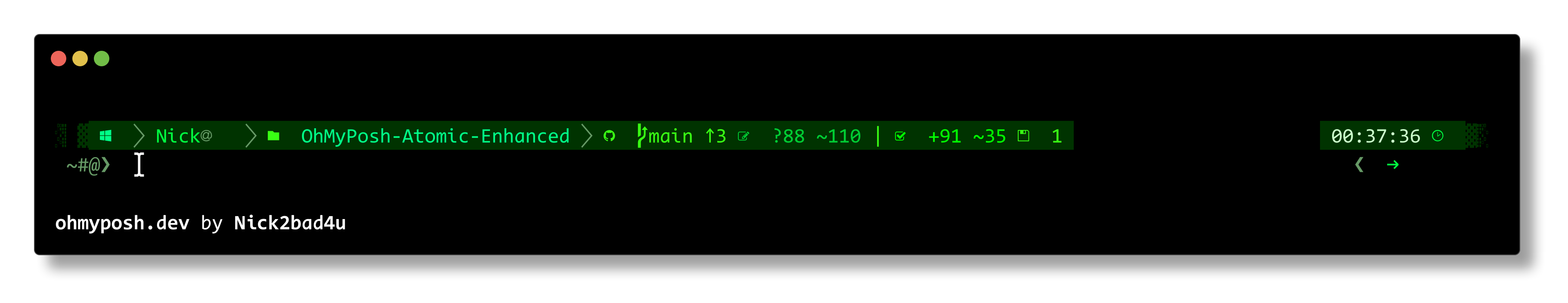 GreenMatrix theme preview