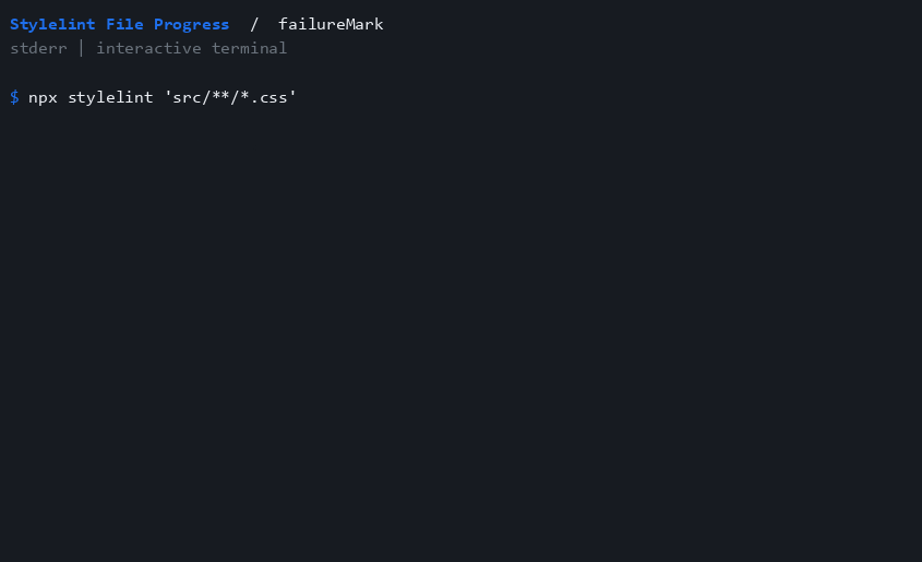 failureMark terminal recording