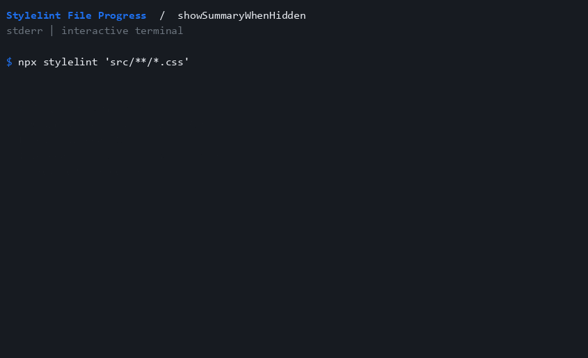 showSummaryWhenHidden terminal recording